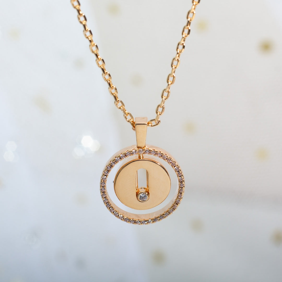 [LUXORA]Demo MOVE PM NECKLACE PINK GOLD DIAMOND