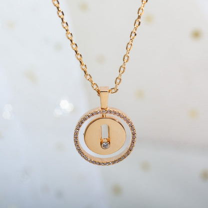 [LUXORA]Demo MOVE PM NECKLACE PINK GOLD DIAMOND