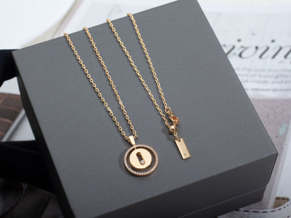 [LUXORA]Demo MOVE PM NECKLACE PINK GOLD DIAMOND