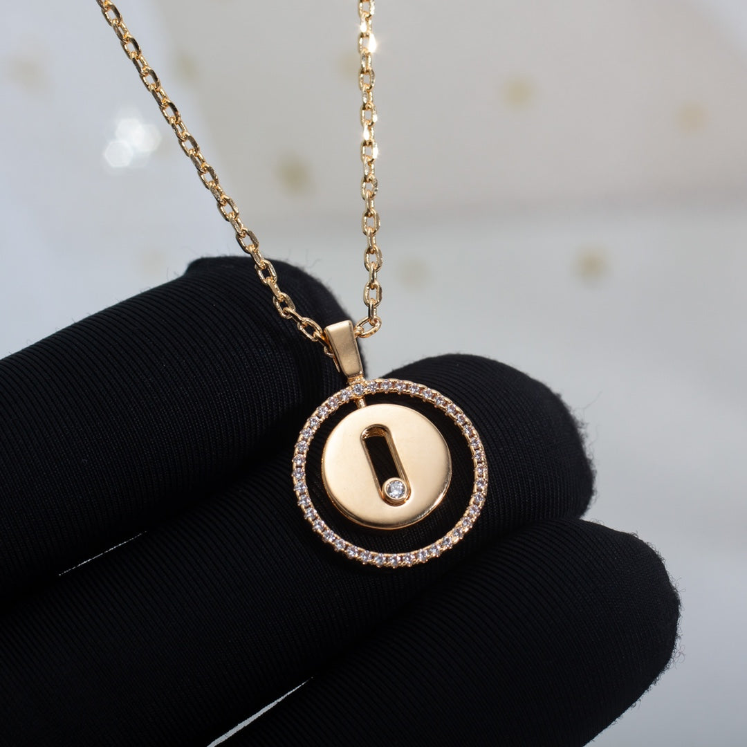 [LUXORA]Demo MOVE PM NECKLACE PINK GOLD DIAMOND