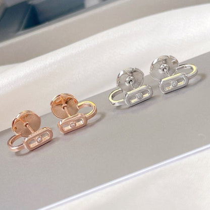 [LUXORA]CREOLES MOVE UNO MINI 1 DIAMOND EARRINGS