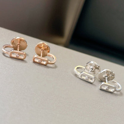 [LUXORA]CREOLES MOVE UNO MINI 1 DIAMOND EARRINGS
