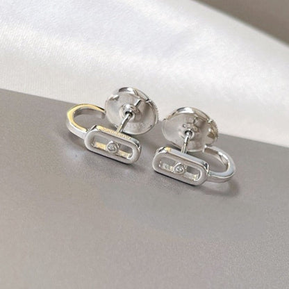[LUXORA]CREOLES MOVE UNO MINI 1 DIAMOND EARRINGS