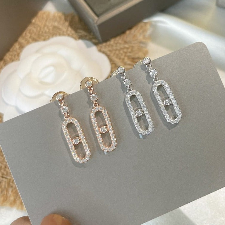 [LUXORA]DORMEUSES MOVE UNO DIAMOND EARRINGS