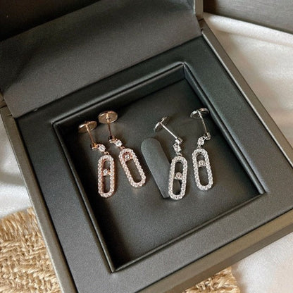 [LUXORA]DORMEUSES MOVE UNO DIAMOND EARRINGS