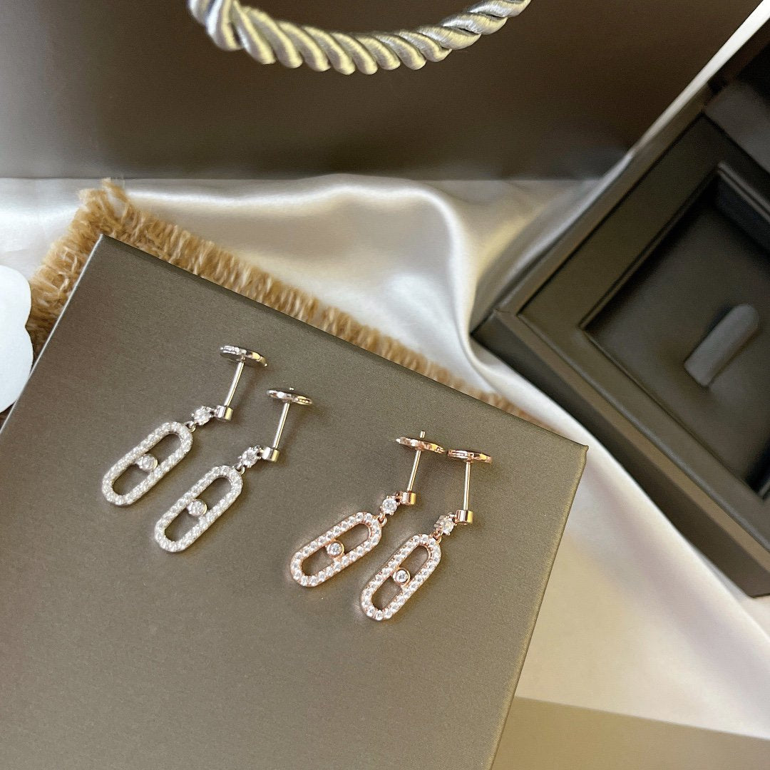 [LUXORA]DORMEUSES MOVE UNO DIAMOND EARRINGS
