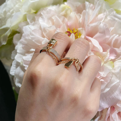 [LUXORA]HM KELLY CLOCHETTE DOUBLE RING IN  WITH DIAMONDS