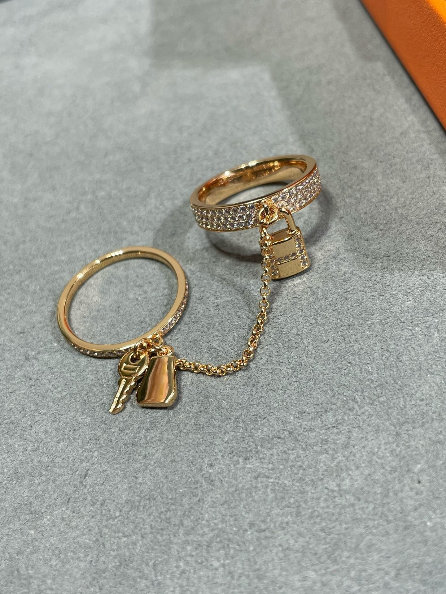 [LUXORA]HM KELLY CLOCHETTE DOUBLE RING IN  WITH DIAMONDS