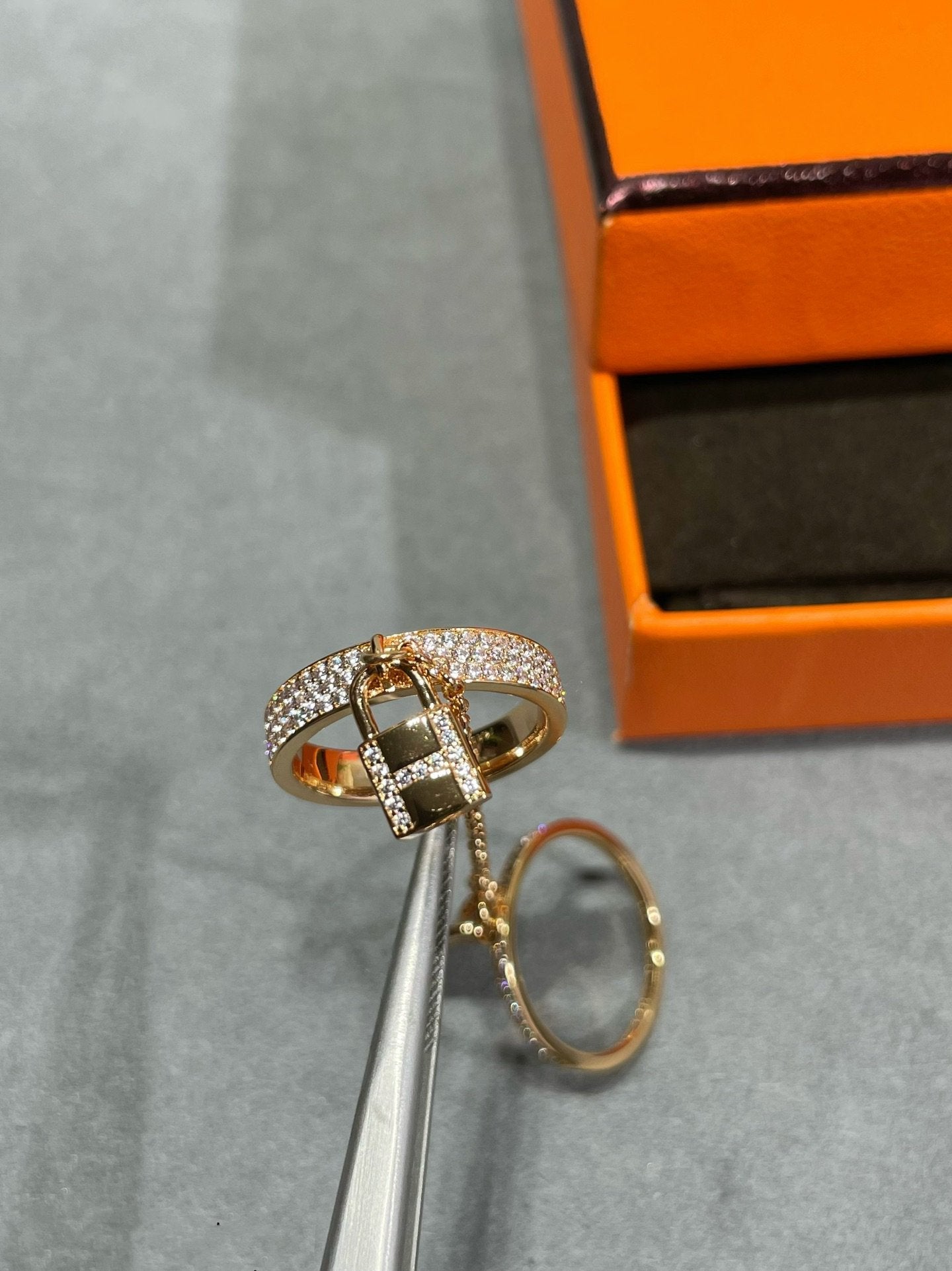 [LUXORA]HM KELLY CLOCHETTE DOUBLE RING IN  WITH DIAMONDS