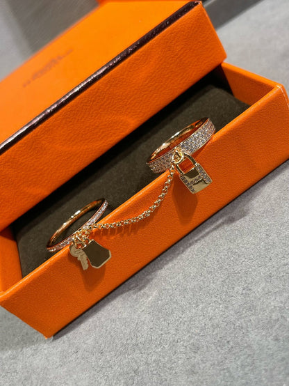 [LUXORA]HM KELLY CLOCHETTE DOUBLE RING IN  WITH DIAMONDS