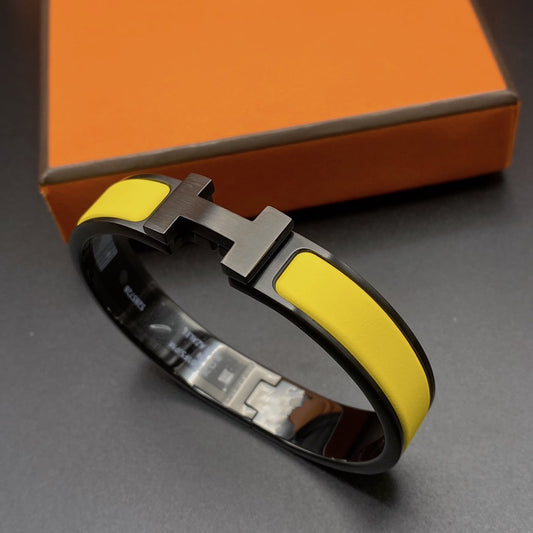 [LUXORA]CLIC HM SO BLACK YELLOW BRACELET