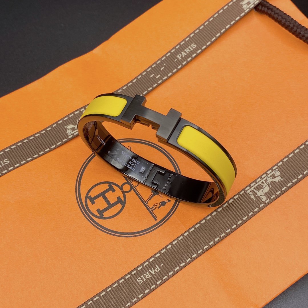 [LUXORA]CLIC HM SO BLACK YELLOW BRACELET