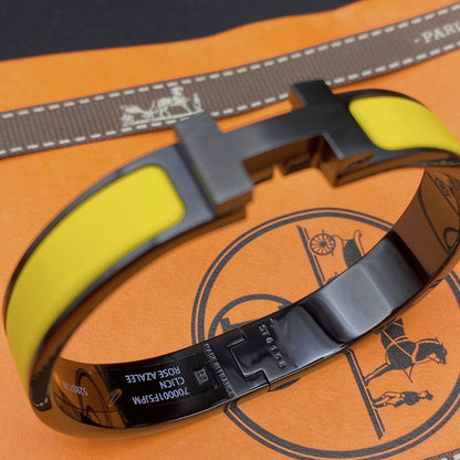 [LUXORA]CLIC HM SO BLACK YELLOW BRACELET