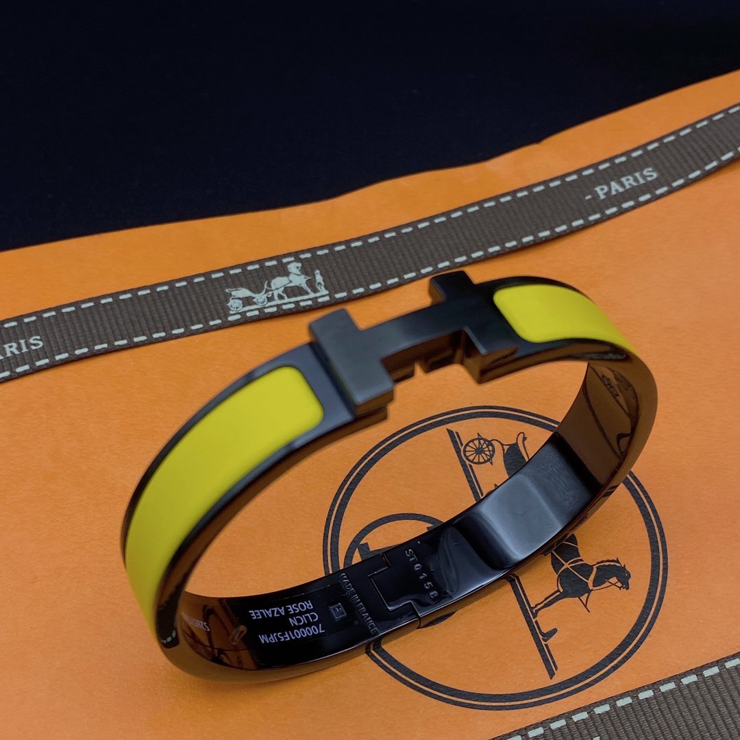 [LUXORA]CLIC HM SO BLACK YELLOW BRACELET