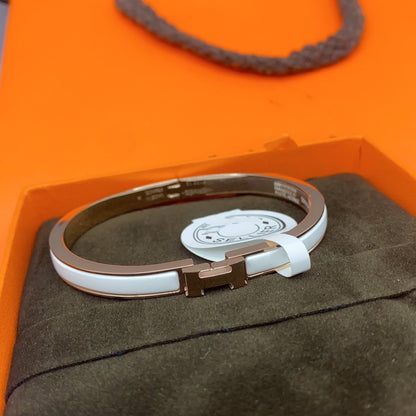 [LUXORA]CLASSIC HM CLIC WHITE 8MM ENAMEL BRACELET