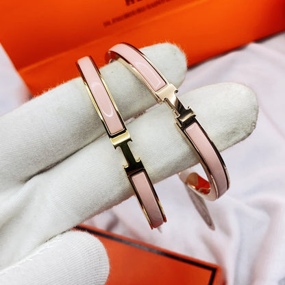 [LUXORA]CLASSIC HM CLIC  PINK 8MM ENAMEL BRACELET