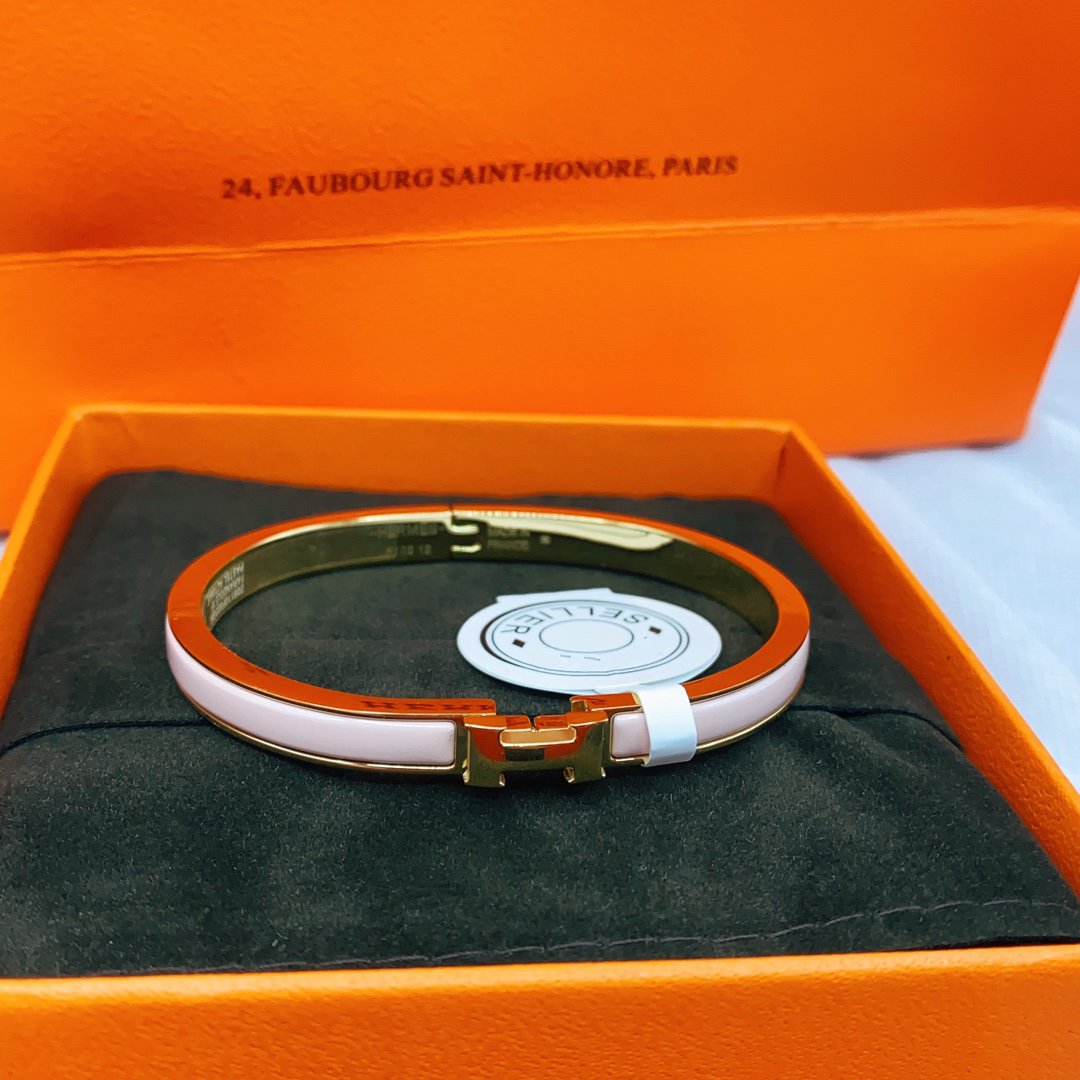 [LUXORA]CLASSIC HM CLIC  PINK 8MM ENAMEL BRACELET