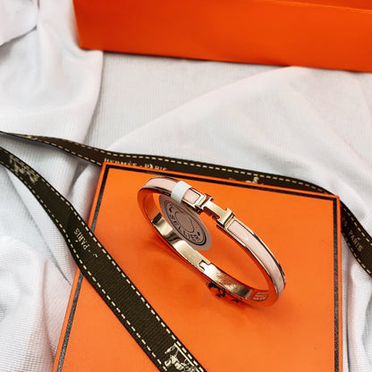 [LUXORA]CLASSIC HM CLIC  PINK 8MM ENAMEL BRACELET