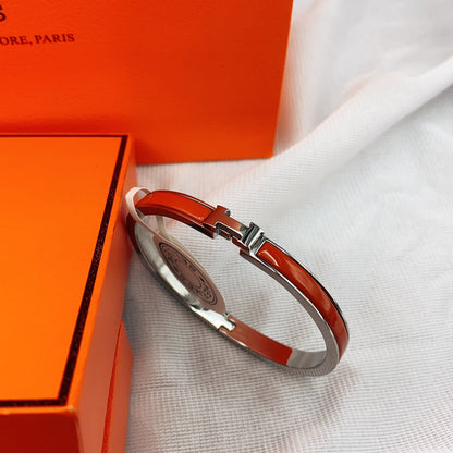 [LUXORA]CLASSIC HM CLIC RED 8MM ENAMEL BRACELET