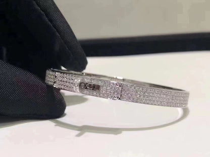 [LUXORA]HM KELLY BRACELET IN SILVER AND FULL PAVE DIAMOND