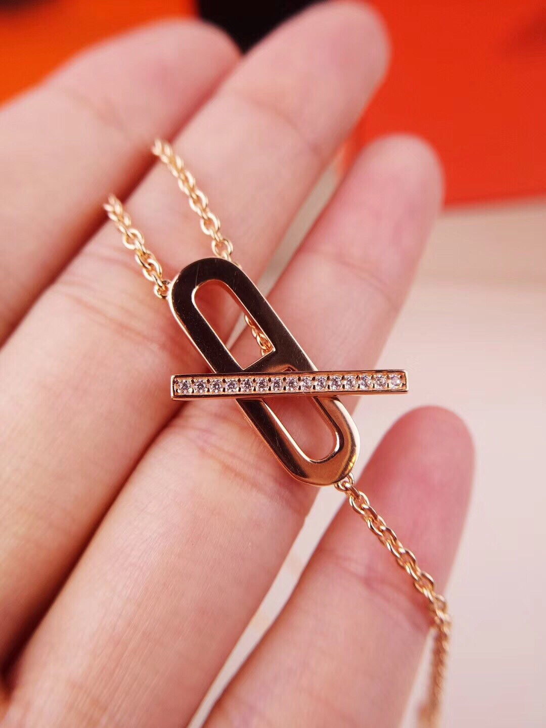 [LUXORA]HM FIRE PIG NOSE NECKLACE TRENDY STREET