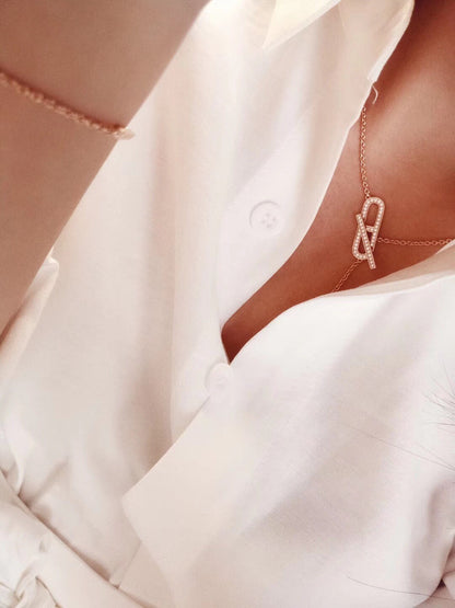 [LUXORA]HM FIRE PIG NOSE NECKLACE TRENDY STREET