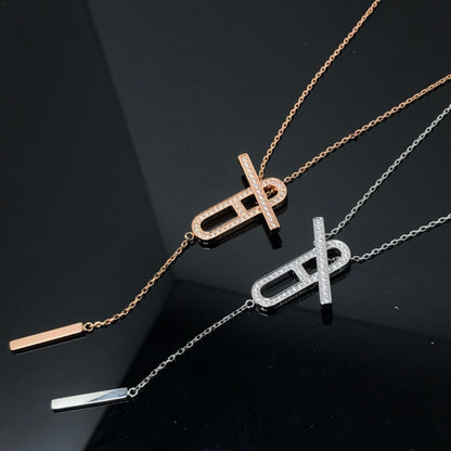 [LUXORA]HM NECKLACE PLATINUM ROSE GOLD DIAMOND