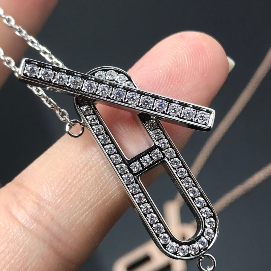 [LUXORA]HM NECKLACE PLATINUM ROSE GOLD DIAMOND
