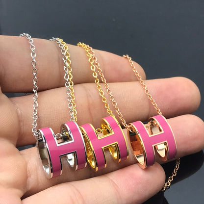 [LUXORA]H NECKLACE PINK