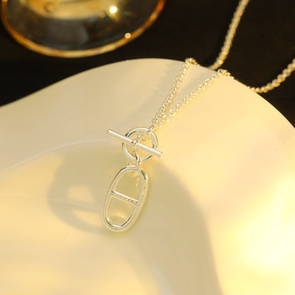 [LUXORA]HM CHAINE D'ANCRE PENDANT NECKLACE STERLING SILVER