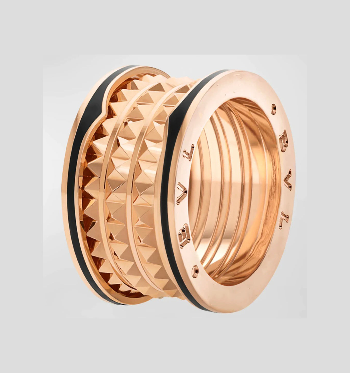 [LUXORA]ZERO 1 ROCK BLACK CERAMIC PINK GOLD LARGE MODEL