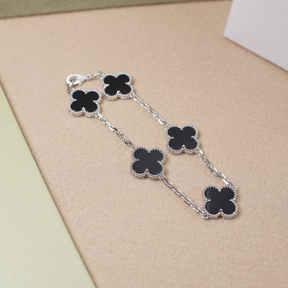 [LUXORA] CLOVER 5 MOTIF ONYXS BRACELET COLLECTION