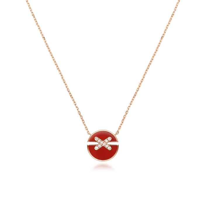 [LUXORA]JEUX DE ROSE GOLD DIAMOND NECKLACE