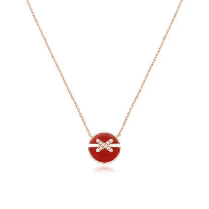 [LUXORA]JEUX DE ROSE GOLD DIAMOND NECKLACE