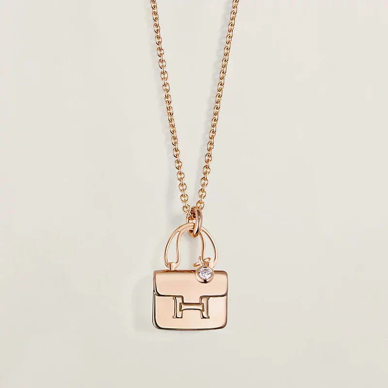 [LUXORA]AMULETTE PEDANT ROSE GOLD NECKLACE