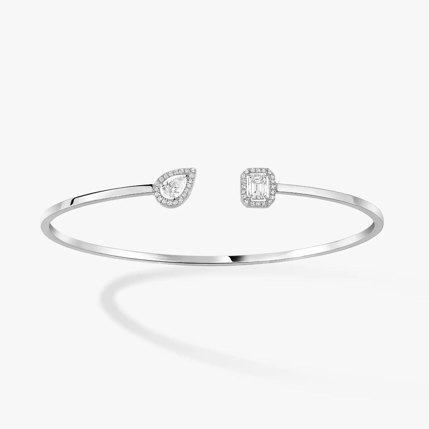 [LUXORA]JONC FLEX MY TWIN TOI & MOI SILVER DIAMOND BRACELET