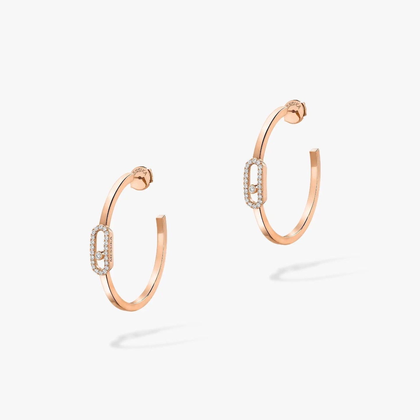 [LUXORA]CREOLES MOVE UNO PM DIAMOND EARRINGS