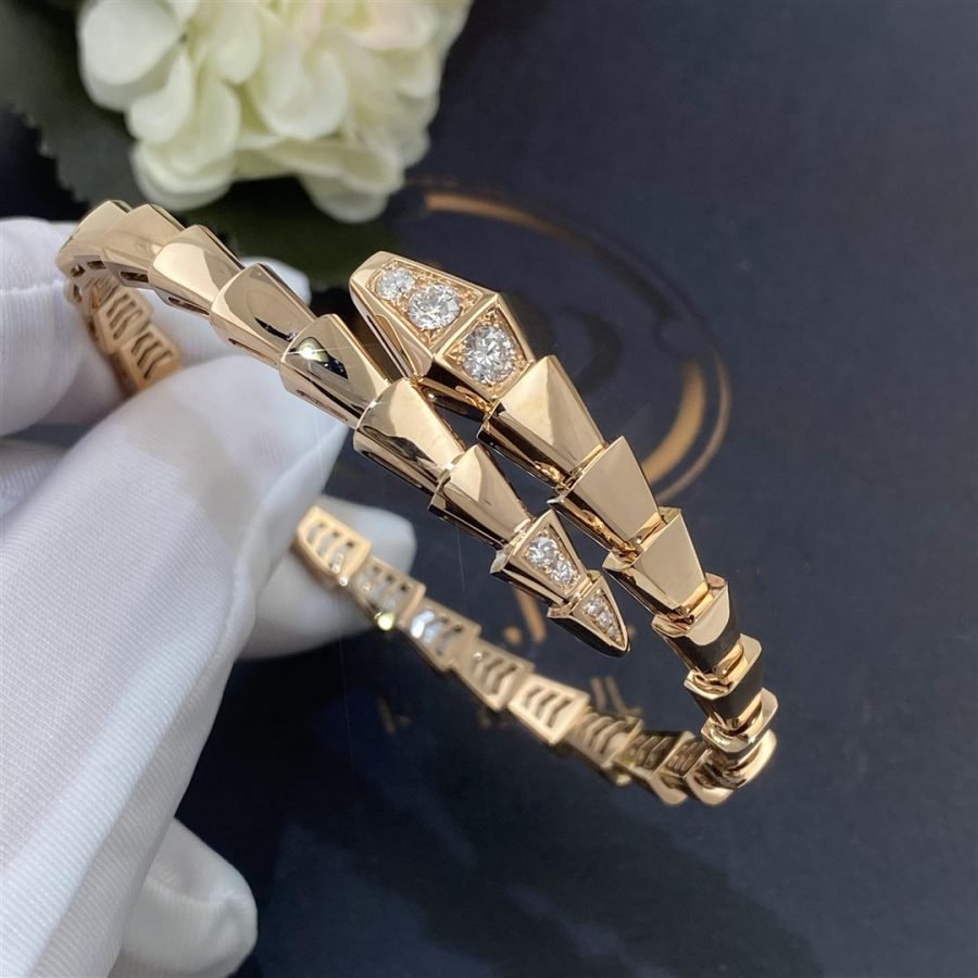 [LUXORA]SERPENTI BRACELET DIAMONDS PINK GOLD