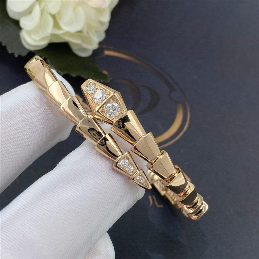 [LUXORA]SERPENTI BRACELET DIAMONDS PINK GOLD