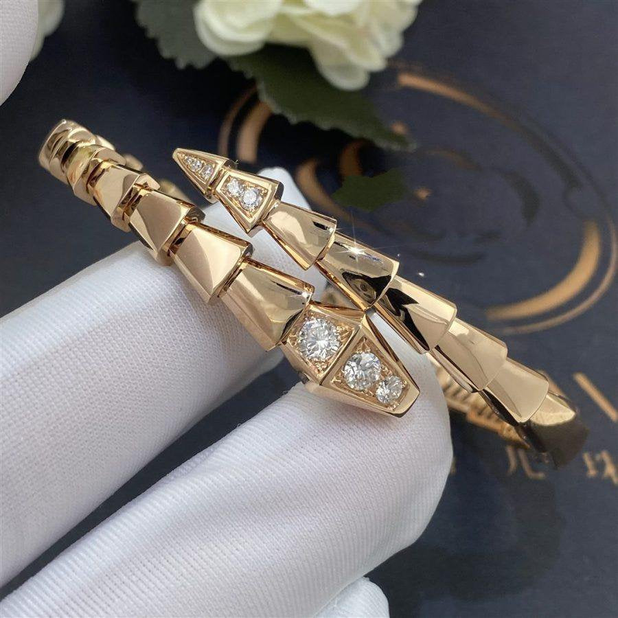 [LUXORA]SERPENTI BRACELET DIAMONDS PINK GOLD