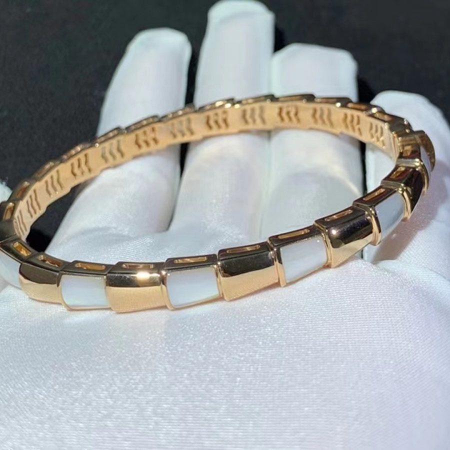 [LUXORA]SERPENTI BRACELET PINK GOLD MOP