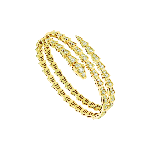 [LUXORA]SERPENTI BRACELET GOLD DIAMOND DOUBLE ROW