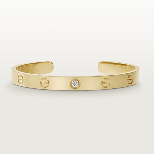 [LUXORA]LOVE BRACELET 6.1MM 1 DIAMOND OPEN CUFF