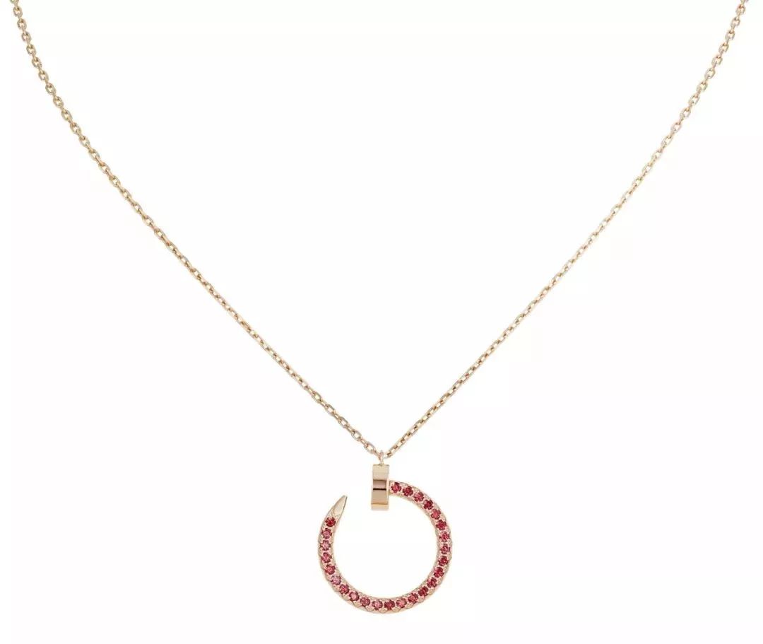 [LUXORA]JUSTE NECKLACE GOLD RED DIAMONDS