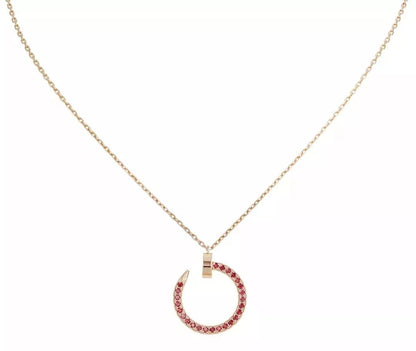 [LUXORA]JUSTE NECKLACE GOLD RED DIAMONDS