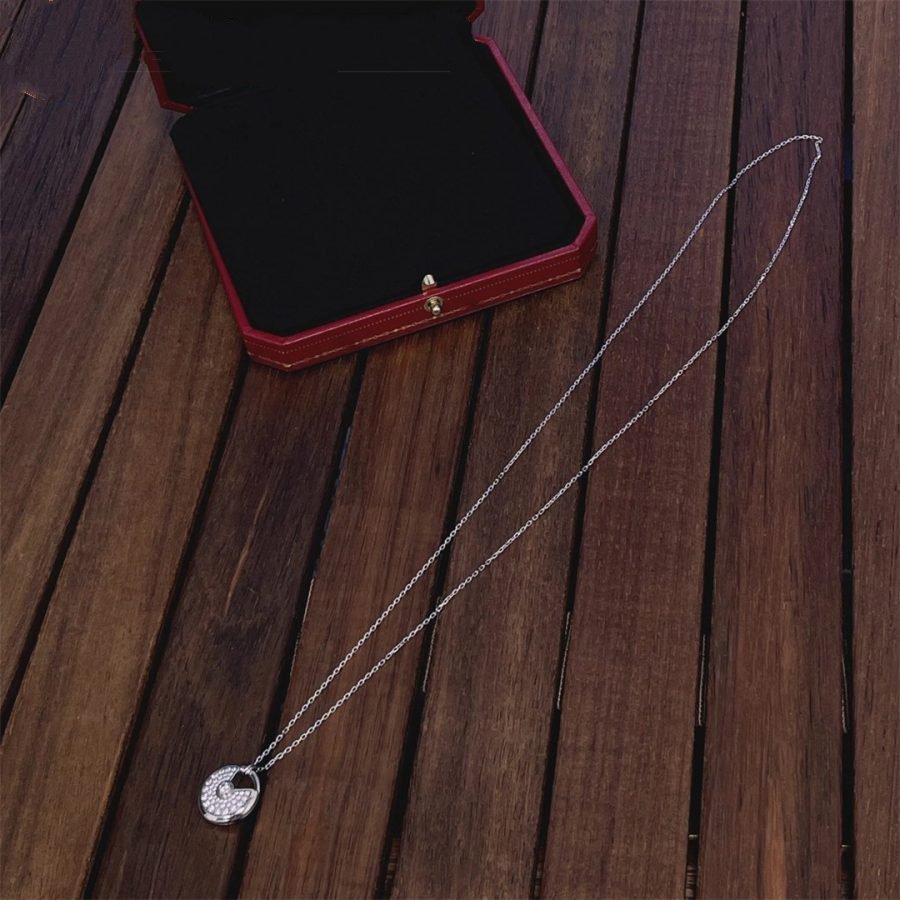 [LUXORA]AMULETTE SILVER FULL DIAMOND NECKLACE