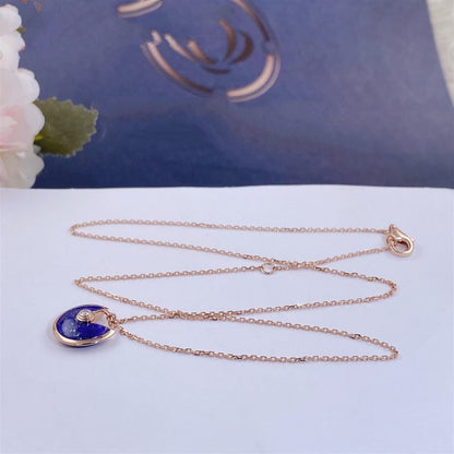 [LUXORA]AMULETTE ROSE GOLD AGATE NECKLACE
