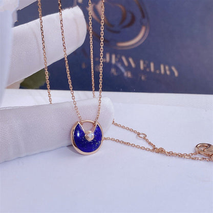 [LUXORA]AMULETTE ROSE GOLD AGATE NECKLACE