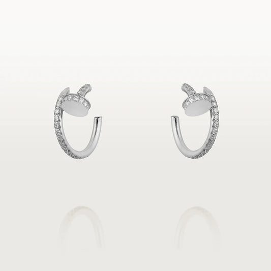 [LUXORA]JUSTE EARRINGS 12.75MM SILVER DIAMOND