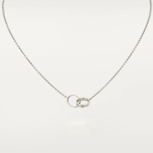 [LUXORA]LOVE NECKLACE PINK GOLD AND SILVER